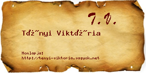 Tényi Viktória névjegykártya